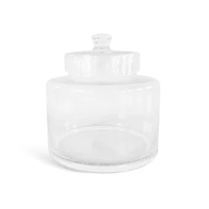 POTE DE VIDRO TRANSPARENTE 25CMx25CMx26CM