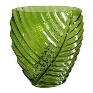 VASO DE VIDRO VERDE 23X24X14CM