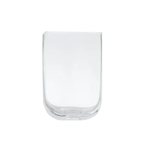 VASO DECORATIVO EM VIDRO TRANSPARENTE 14X20X10CM