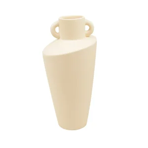 VASO DECORATIVO CERAMICA BEGE
