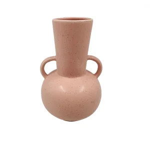 VASO DE CERAMICA ROSA 22X15CM