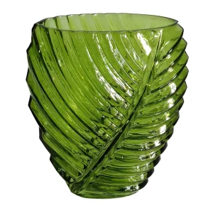 VASO DE VIDRO VERDE 18X21X12CM