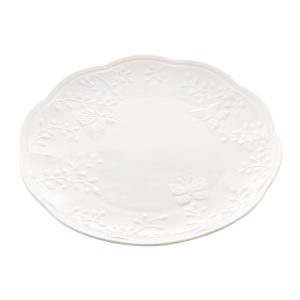 PRATO RASO DE PORCELANA NEW BONE BUTTERFLY FLOWER 26,5x27x2,5cm
