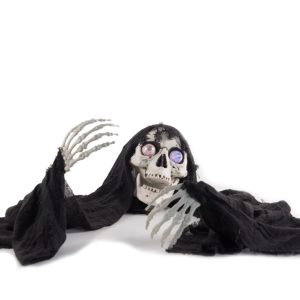 DECORACAO FANTASMA HALLOWEEN C/LUZ TAM. APROX.150 Ccm