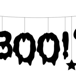FAIXA HALLOWEEN DE FELTRO BOO 1,6M