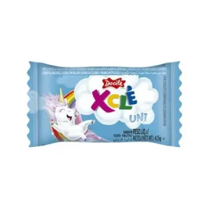 GOMA DE MASCAR TIPO CHICLE RECHEADO TUTTI-FRUTTI UNICORNIO 4,5g XCLE