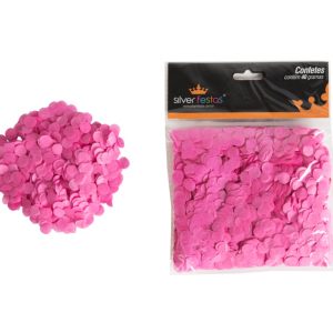 CONFETES REDONDO ROSA BEBE 40G