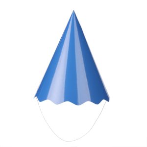 CHAPEU PAPEL LISO AZUL C/8 UNIDADES