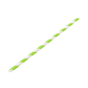 CANUDO PAPEL LISTRADO VERDE LIMAO C/20 UNIDADES