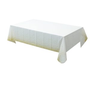 TOALHA DE MESA CONFETE DOURADA 137 X 274 CM