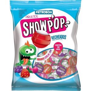 PIRULITO BOLA SHOWPOP SORTIDO 480G PACOTE
