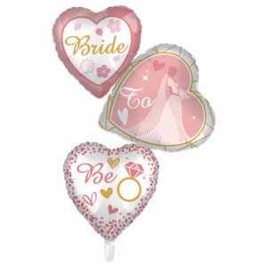 BALAO METALIZADO BRIDE TO BE CORACAO 60X94,5CM