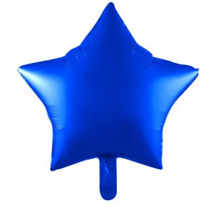 BALAO METALIZADO ESTRELA 10 POL AZUL