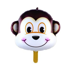BALAO METALIZADO CABECA MACAQUINHO 58X61CM