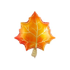 BALAO METALIZADO FOLHAGEM 52X61CM AMARELO