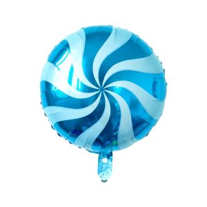 BALAO METALIZADO BALAS ESPIRALADA 45X53CM AZUL