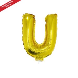 BALAO FOIL LETRA OURO 16 U C/ VARETA