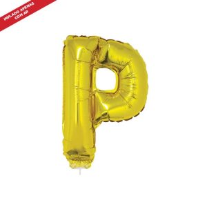 BALAO FOIL LETRA  OURO 16 P C/ VARETA