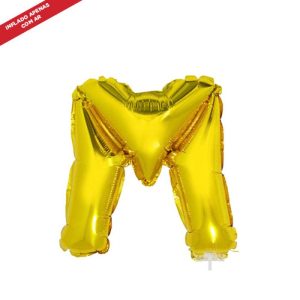 BALAO FOIL LETRA  OURO 16 M C/ VARETA