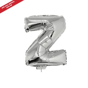 BALAO FOIL LETRA  PRATA 16 Z C/ VARETA