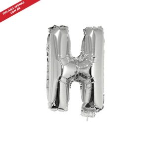 BALAO FOIL LETRA  PRATA 16 H C/ VARETA