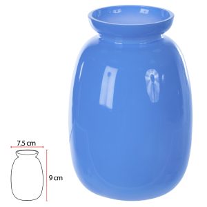 VASO DECOR VIDRO (AZUL) 10cm 7d
