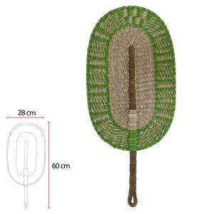 LEQUE DECORATIVO SEAGRASS (VERDE MARROM) 28X60cm