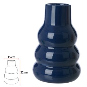 VASO DECORATIVO CERAMICA (AZUL) 22cm 15d