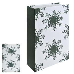 LIVRO DECORATIVO PAPEL (VERDE BRANCO) 27X17X5cm