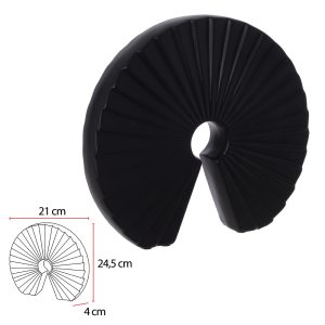 ESCULTURA DECORATIVA POLIRESINA (PRETO) 24,5X4X21cm