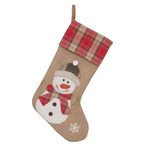 BOTA BONECO DE NEVE XADREZ 50cm UN