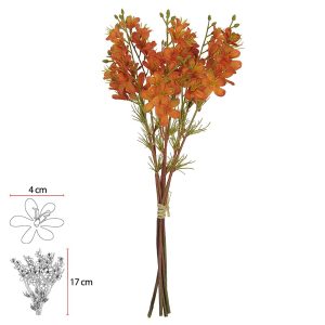 BUQUE FLOR DO CAMPO RAMALHETE C/FITA X6 (LARANJA) 35cm