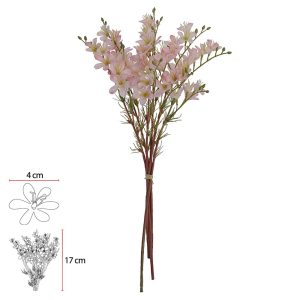 BUQUE FLOR DO CAMPO RAMALHETE C/FITA X6 (ROSA) 35cm