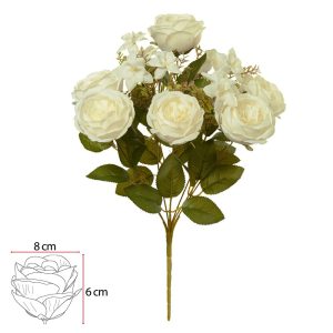 BUQUE ROSA CABBAGE X10 (CREME OUTONO) 46cm