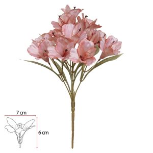 BUQUE ASTROMELIA CETIM X15 (ROSA ANTIGO OUTONO) 34cm