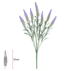BUQUE LAVANDA C/POWDER PLASTICO X7 (LAVANDA) 43cm