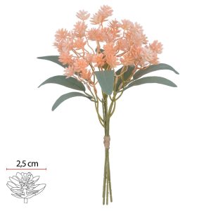 BUQUE FLOR MINI RAMALHETE C/FITA PLASTICO X48 (NUDE OUTONO) 32cm
