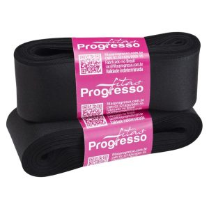 FITA CETIM SIMPLES CF009 38 mm COR 219 PRETO Peca 10 metros