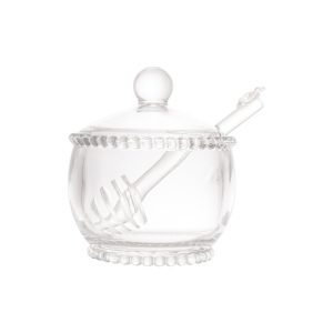 MELEIRA CRISTAL DE CHUMBO C/COLHER PEARL 10x10x11cm