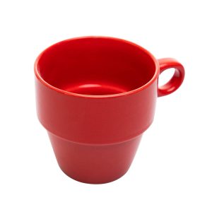 XICARA P/CHA CERAMICA EMPILHAVEL VERMELHA 210ml