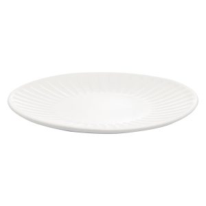 CJ 2 PRATOS PARA SOBREMESA DE CERAMICA COLIBRI BRANCO 19CM