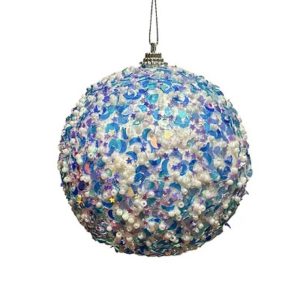 BOLA DECORADA AZUL 10CM C/3