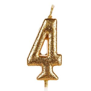 VELA PEQUENA DOURADA GLITTER 4