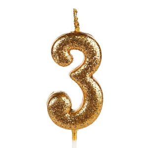 VELA PEQUENA DOURADA GLITTER 3