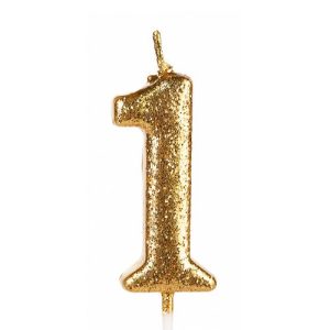 VELA PEQUENA DOURADA GLITTER 1