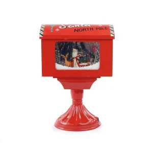 POSTE DECORATIVO CAIXA CORREIO C/SOM LUZ E NEVE 40x27cm