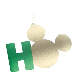 PINGENTE MICKEY ESPELHADO OURO/ VERDE 15CM