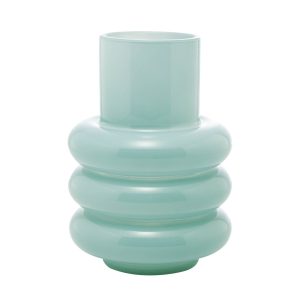 VASO DE VIDRO GOMOS MENTA 10CM X 10CM X 14CM