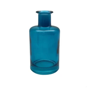 VASO DECORATIVO EM VIDRO AZUL 8X14CM