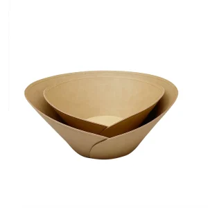 CONJUNTO DE CESTOS DECORATIVOS EM COURO SINTETICO BEGE C/ 2UN